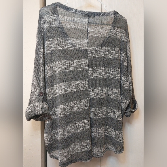 Blushed Lightweight Stretchy Striped Sweater Size 2X Office Chic Boho Classic - Picture 10 of 11